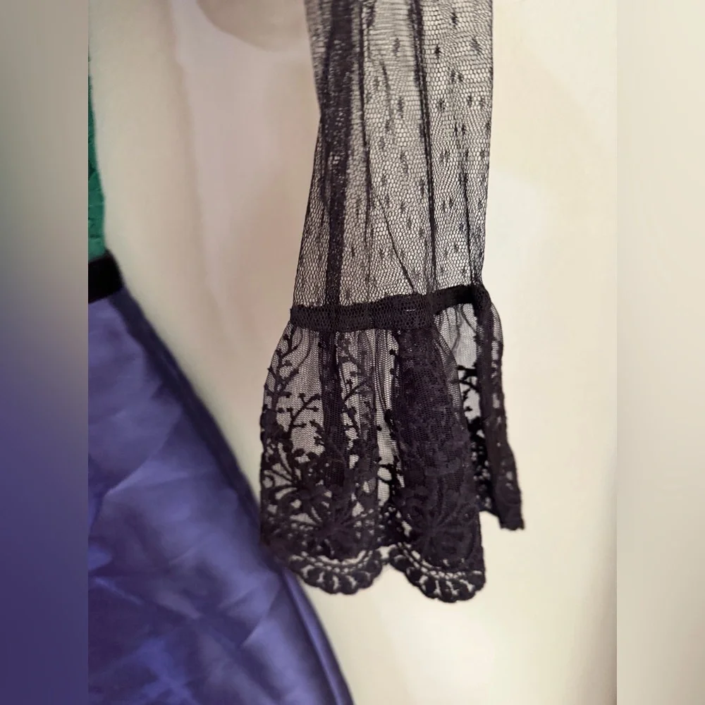 ASOS MWT mixed texture dress green/purple/black size 10 - Picture 4 of 6